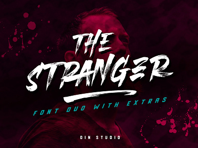 The Stranger Brush Font Duo + Extras branding branding design brush brush font fonts handlettering illustration lettering logo type script font signature font typography vector