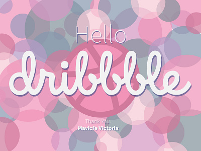 Hello Dribbble! circles debut dribbble geometric hello shapes transparent vector