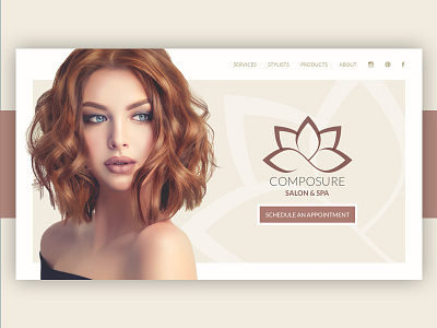 Study: Hair Salon hair minimal salon soft spa ui ux web website