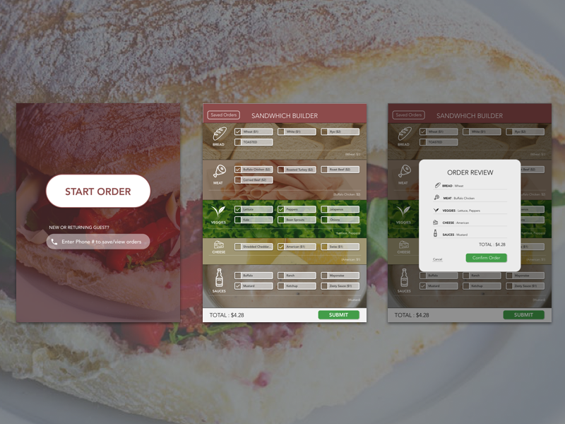 Order menu