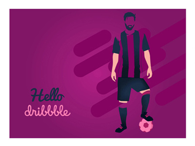 Debue Shot football illustration messi