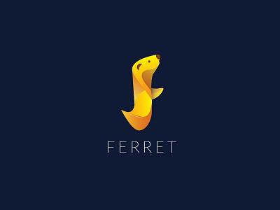 Ferret ferret illustration logo