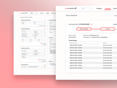 Tracking dashboard modern profile shipping sleek ui ux web design