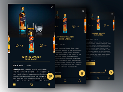 Johnnie Walker e commerce ios material design mobile mobile design ui design ux design