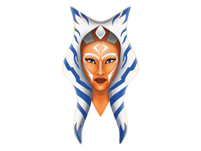 Ahsoka giving face ahsoka tano clone wars disney illustration rebels star wars