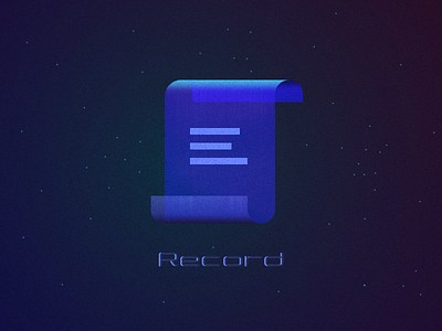 record icon light memorandum record