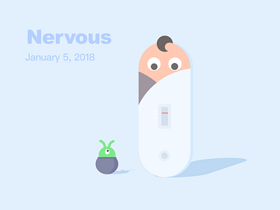 Nervous baby illustration ui