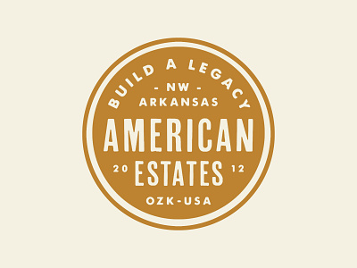American Estates arkansas badge design type typography