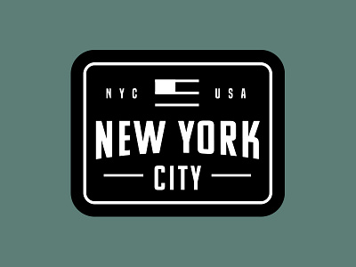 NYC Label badge design graphics hat headwear nyc patch type typography usa