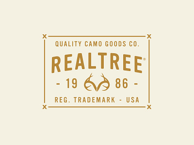Realtree USA camo graphic label patch realtree typography usa