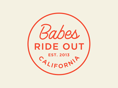 Babes Ride Out california camp design graphics headwear motorcycle patch type typography