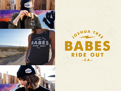 Babes Ride Out 6 - Merch apparel graphics california camp desert design graphics headwear joshua tree motorcycle patch tee tee shirt type typogaphy