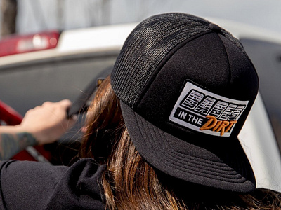 Babes in the Dirt apparel graphic hat headwear motocross motorcycle patch patch design trucker typography
