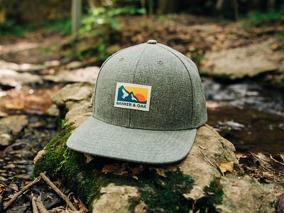 Harvest apparel design graphic hat headwear label mountains outdoor patch