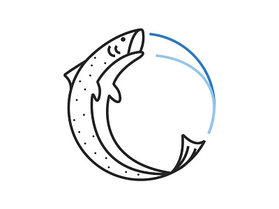 Fish emblem fish logo mark trout water
