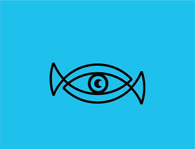 Fisheye adobe illustrator branding creative agency digitalart dribbble eye fish fish logo illustration