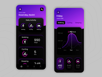 Health Tracker App app app design branding clean color concept flat health illustrator interface ios logo minimal mobile mobile app modern ui user interface ux ux design