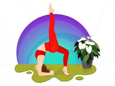 Yoga Illustration in Figma 2d art character character design colours creative design drawing figma figma character green health icon illustration illustration art inspiration minimal vector vector illustration yoga
