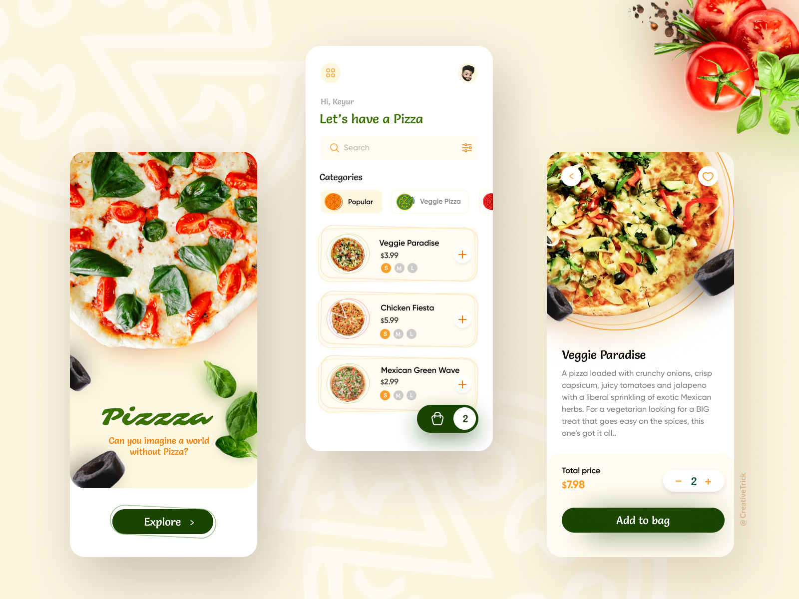 Online Pizza Order by Keyur Payghode ️ on Dribbble