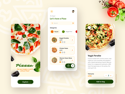 Online Pizza Order app app design application branding clean crea creative agency ecommerce figma food icon logo minimal mobile mobile ui modern pizza ui ui ux ux