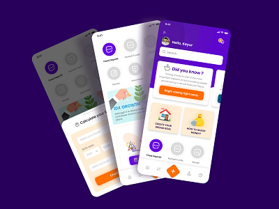 Investment & Savings Plan app UI concept app banking branding concept creative agency design investment minimal mobile mobile app mobile app design mobile ui orange product ui ui ux uidesign user experience ux uxdesign