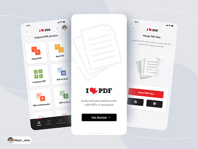 Concept - PDF Manage App app app design application design branding colours concept design figma icon interaction logo mobile mobile app mobile application pdf ui uiux user experience user interface ux