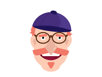 An old man with smile adobe illustrator colors creative agency creative design creative direction dribbble illustration art illustrations vector