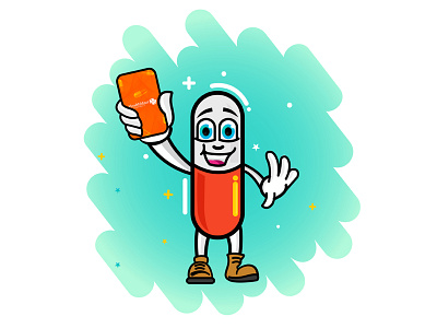 Mascot of Capsule branding character art characterdesign colours creative creative agency illustration vector