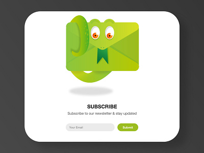 UI design for subscribing to our newsletter