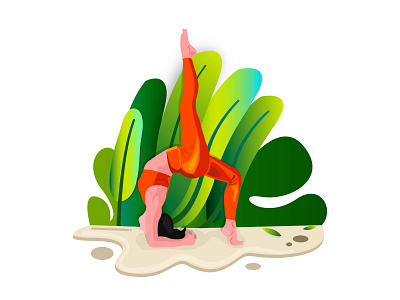 Yoga adobeillustator adobephotoshop characterdesign creative agency dribbble illustration nature vector yoga