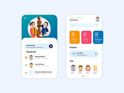 Teamwork app application ui branding creative agency digital illustration digitalart dribbble mobileappdesign ui userinterface userinterfacedesign ux vector