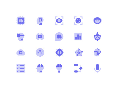 Artificial Intelligence Icon Pack artificial intelligence branding deep learning graphic design icon design iconography icons designer illustration interaction design machine learning modern design pattern design product design ui ui icon uidesign uiux ux uxdesign website