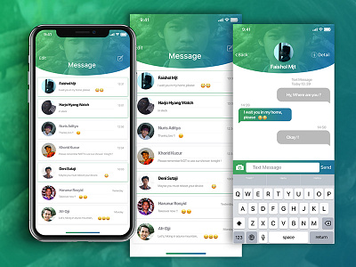 Message Feature For Iphone X apple feature interface iphone iphonex message ui uiux ux webdesign