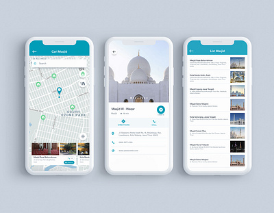 Mosque Searching adobe xd android animation blue design dribbble app graphic mobile motion simple ui uiux ux webdesign website