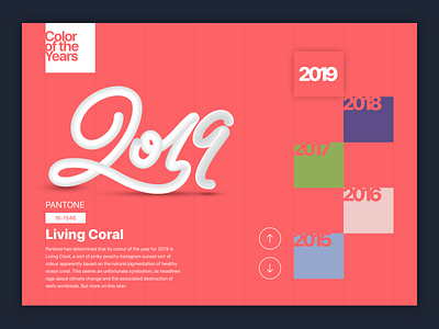 Living Coral | Color of the Years 2019 2019 color color 2019 color of the years design illustration interactions design living coral mobile pantone pantone color ui uiux ux webdesign
