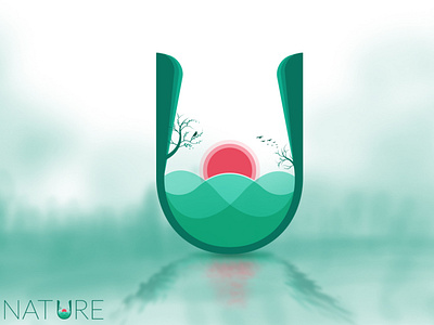 NATURE app apps design branding design green logo icon illustration logo nature nature logo typography vector