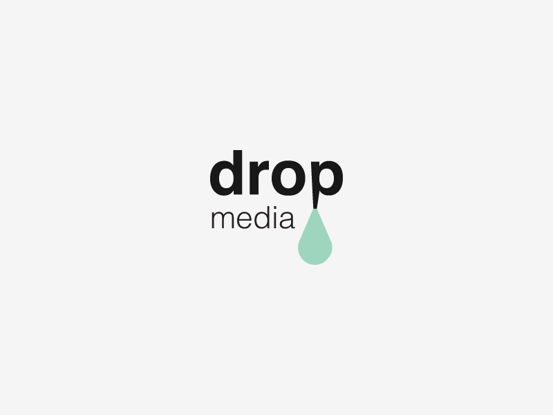 Drop Media branding digital agency graphic design logo concept