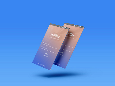 Mobile UI Login Form App PSD UI Kits