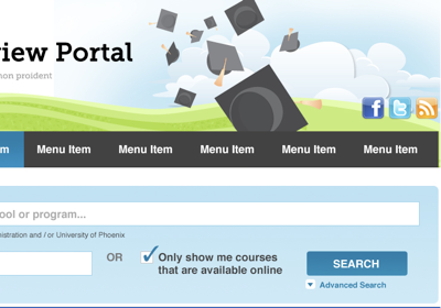 Degree Review Portal, But Alas Renamed blue brand cartoon clouds green illustration web design website whimsy