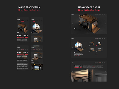 Mono Space Cabin 3d design desktop ui industrialdesign mobile ui product design ui design webdesign