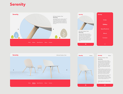 Serenity Chair branding design concept furniture design industrialdesign mobile ui ui ux webdesign