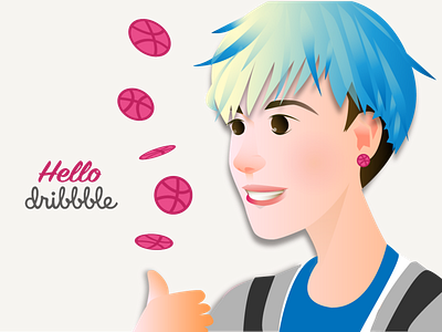 Hello Dribble, I'm Louise Lin dribbble first shot illustration