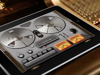 Tape Recorder IPad App app audio gui ipad music play player recorder retro stereo tape ui ux vintage