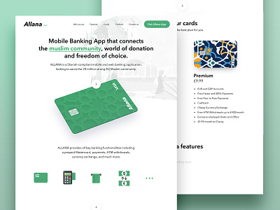Allana - bank app app arabic bank card community muslim pay payment rizq site ui web