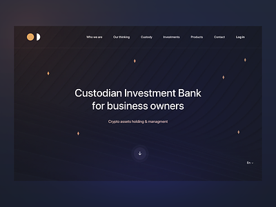 Custodian Investment Bank account bank banking blue crypto cryptocurrency currency custody dark hold invest money site web