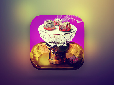 Hookah Gusto App Icon hookah icon ios ipad iphone realistic