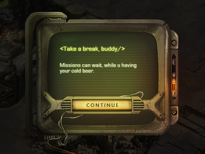 Fallout Style button fallout game interface lamp ui ux