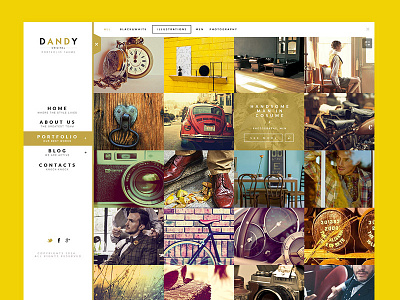 Dandy Portfolio creative desktop grid image portfolio site theme wordpress
