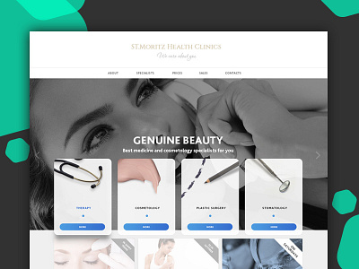 Clinics beauty clinics departments doctor medical site ui web