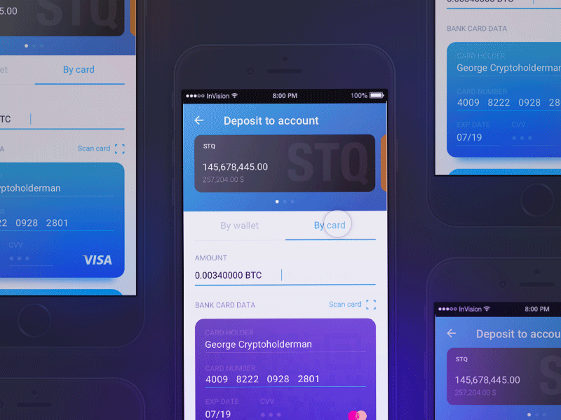 Recharging Wallet app bank bitcoin card crypto cryptocurrency money qr recharge wallet